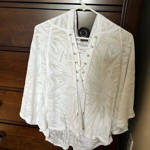 Beautiful white palm shawl